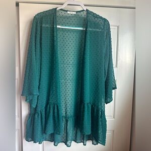 Maurices Dot texture Kimono Like New